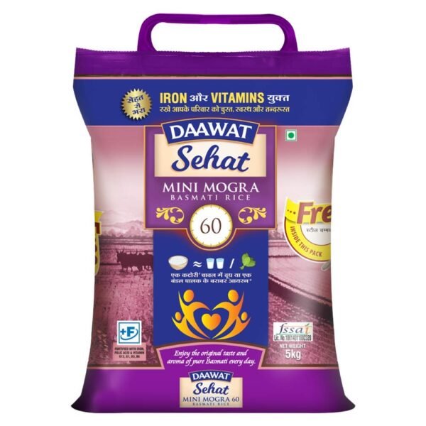 Dawaat Sehat Mini Mogra Basmati Rice - 5 Kg