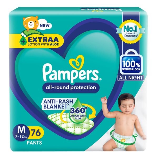 Pampers Diaper Pants, M, 76 Count